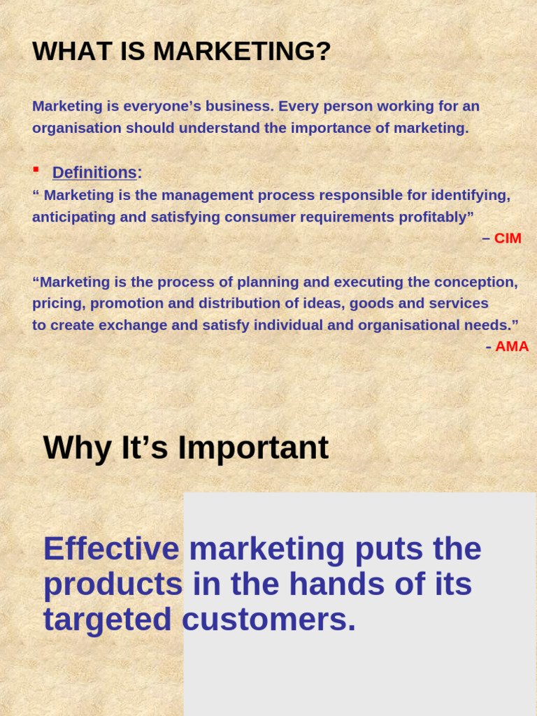 Introduction To Marketing Management | PDF | Marketing | Market (Economics)
