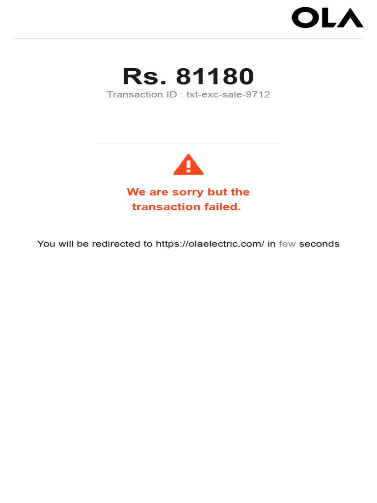 Transaction Failure Notification | PDF