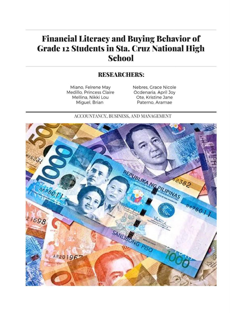 Financial Literacy Impact on Student Spending | PDF | Cost Of Living ...