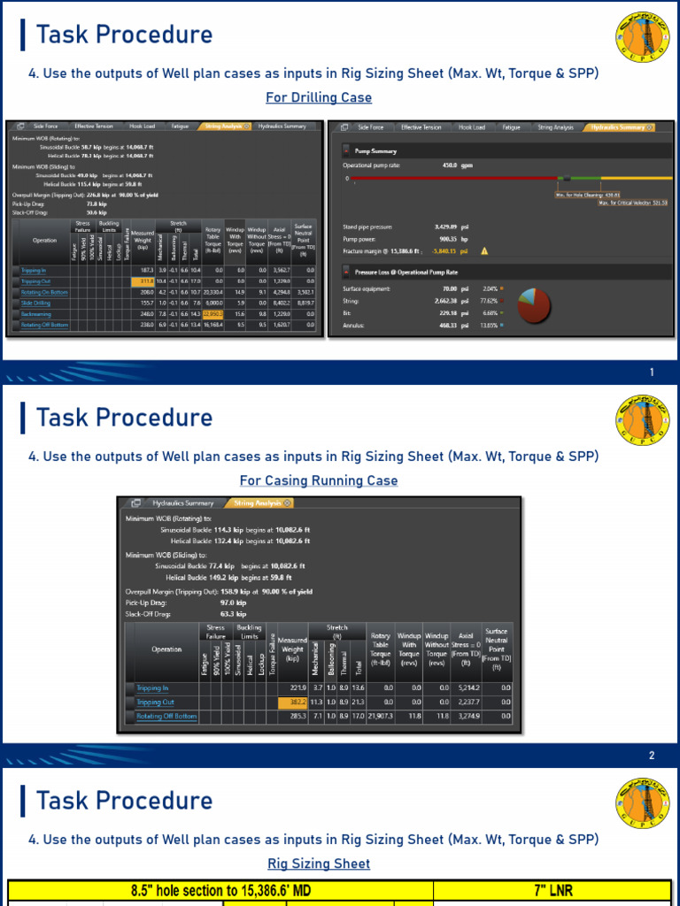 Rig Sizing Procedure for Drilling Cases | PDF