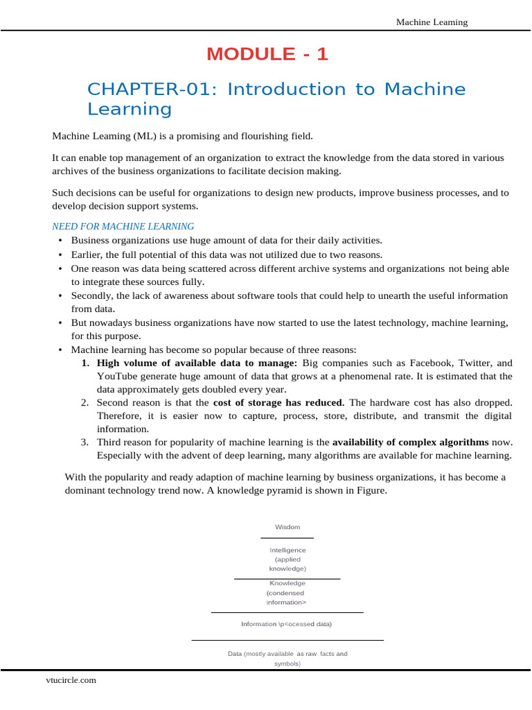 Introduction to Machine Learning Concepts | PDF | Machine Learning ...