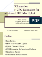 Effects of Channel On Multi-User CFO Estimation For Interleaved OFDMA Uplink