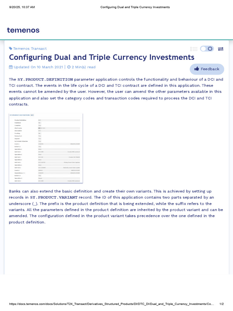 Configure Dual & Triple Currency Investments | PDF