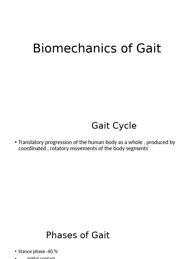 Understanding Gait Biomechanics | PDF | Anatomical Terms Of Motion ...