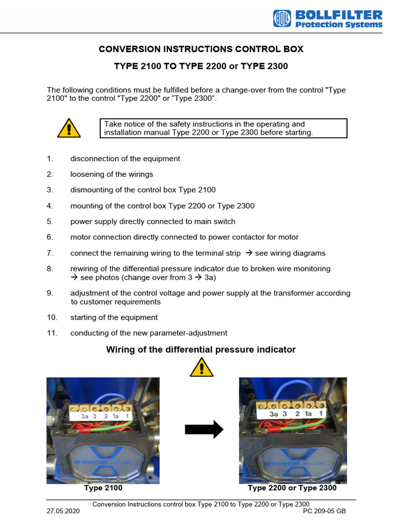 Modification Manual Electronic Control Box Type 2100 Into Type 2200 ...