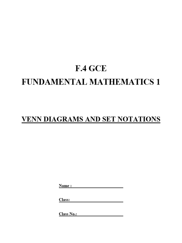 Venn Diagrams and Set Notation Basics | PDF | Mathematics