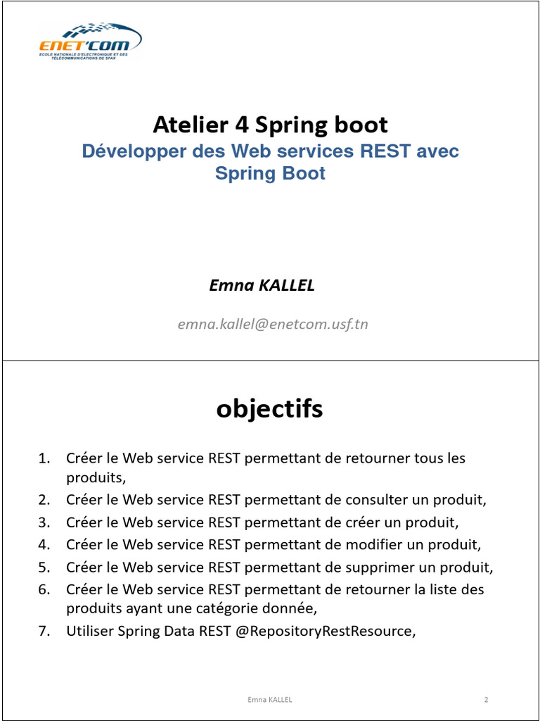 Web Services REST avec Spring Boot | PDF | Internet | Internet et Web