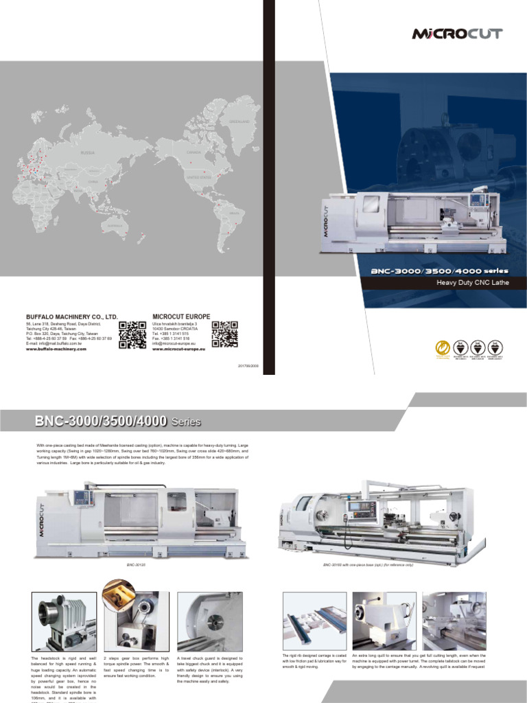 Heavy Duty CNC Lathe Specifications | PDF | Machine Tool | Drill