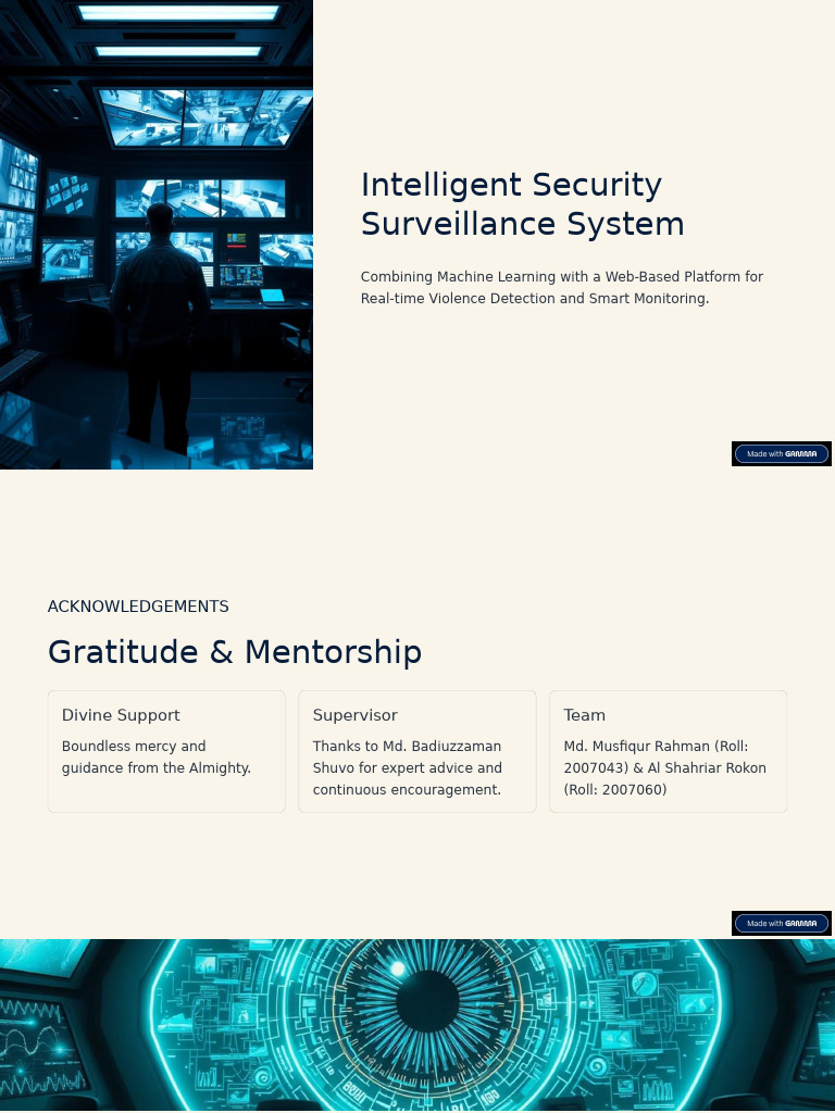 Compressed Intelligent Security Surveillance System Choladeck | PDF ...