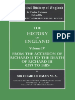 The Political History of England. Vol 4 Oman, C. (Vol. IV. 1377-1485) From the Accession of Richard II to the Death of Richard III