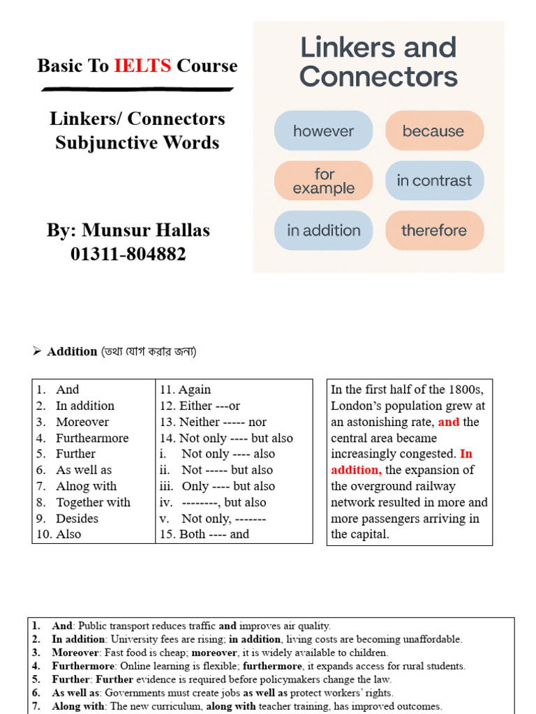 Essential Linkers for IELTS Writing | PDF | Subsidy | Economies