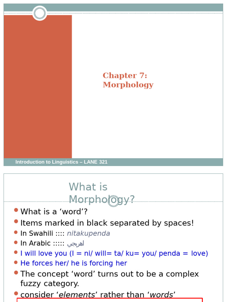 Understanding Morphology in Linguistics | PDF | Word | Morphology ...