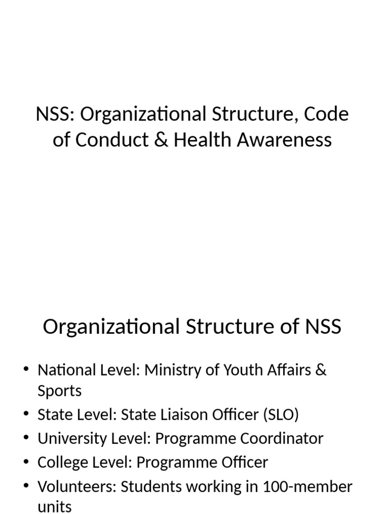 NSS Organizational Structure Overview | PDF