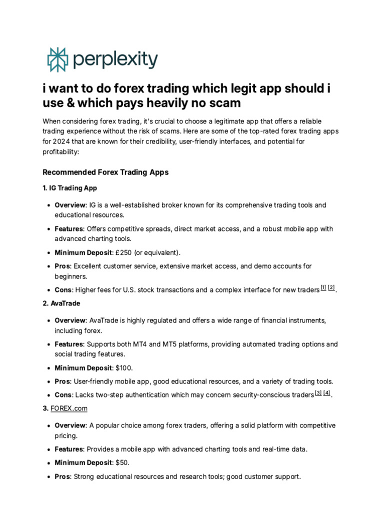 I Want To Do Forex Trading Which Legit App Should | PDF | Foreign ...