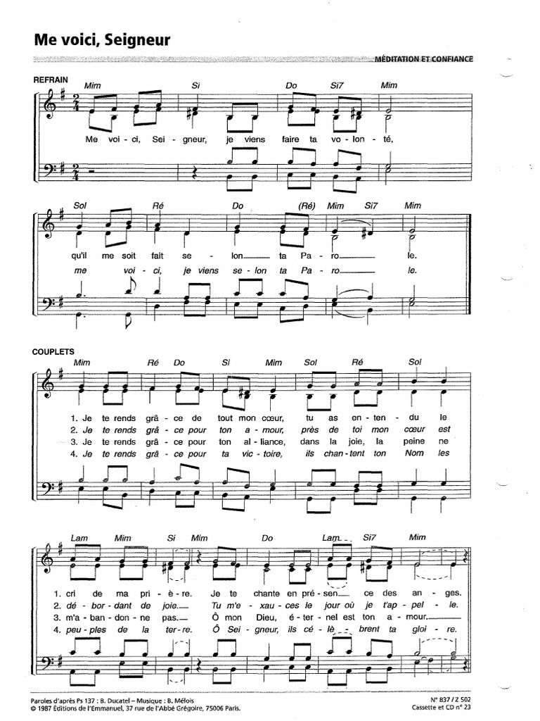 Me Voici Seigneur Pdf