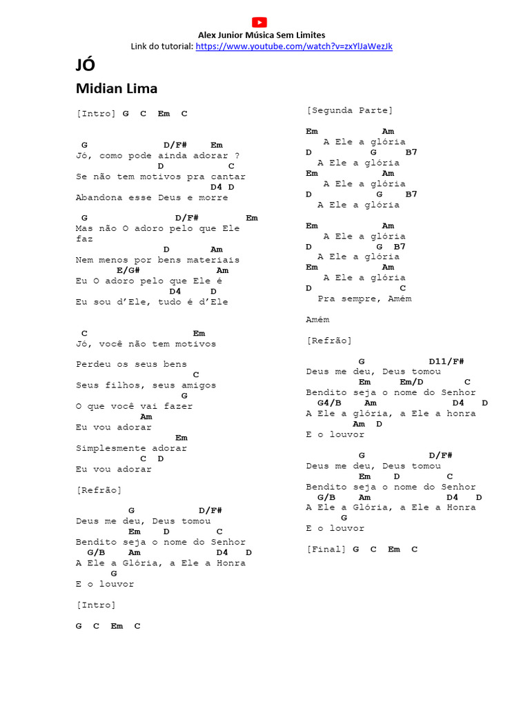 Letra da Música 