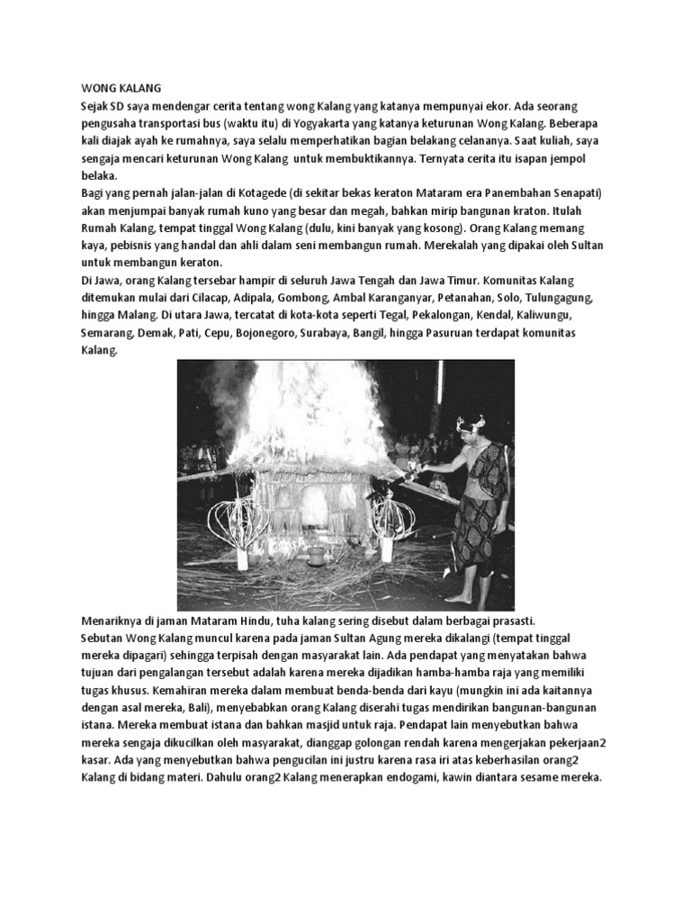 Sejarah dan Tradisi Wong Kalang | PDF