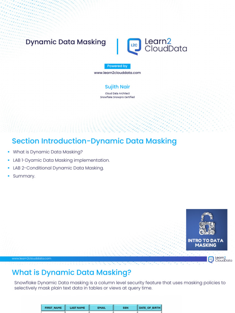 Snowflake Dynamic Data Masking Guide | PDF | Credit Card | Personal ...