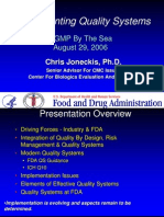 Implementing Quality Systems: CGMP by The Sea August 29, 2006