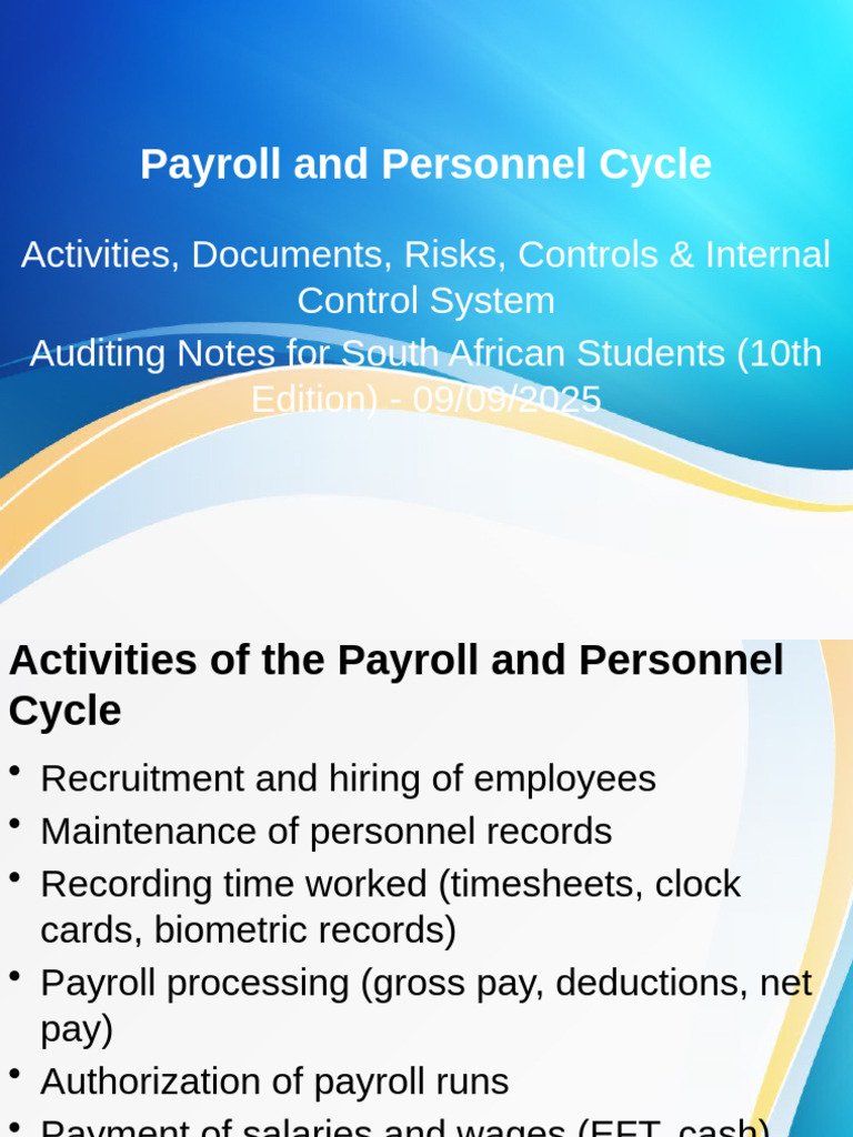 Payroll and Personnel Cycle Overview | PDF | Payroll | Business