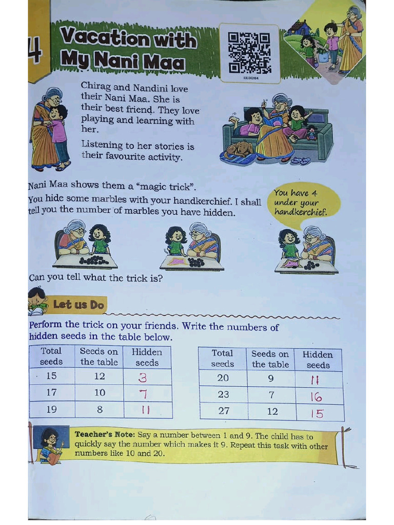 Math Lesson 4 Vacation With My Nani Maa | PDF