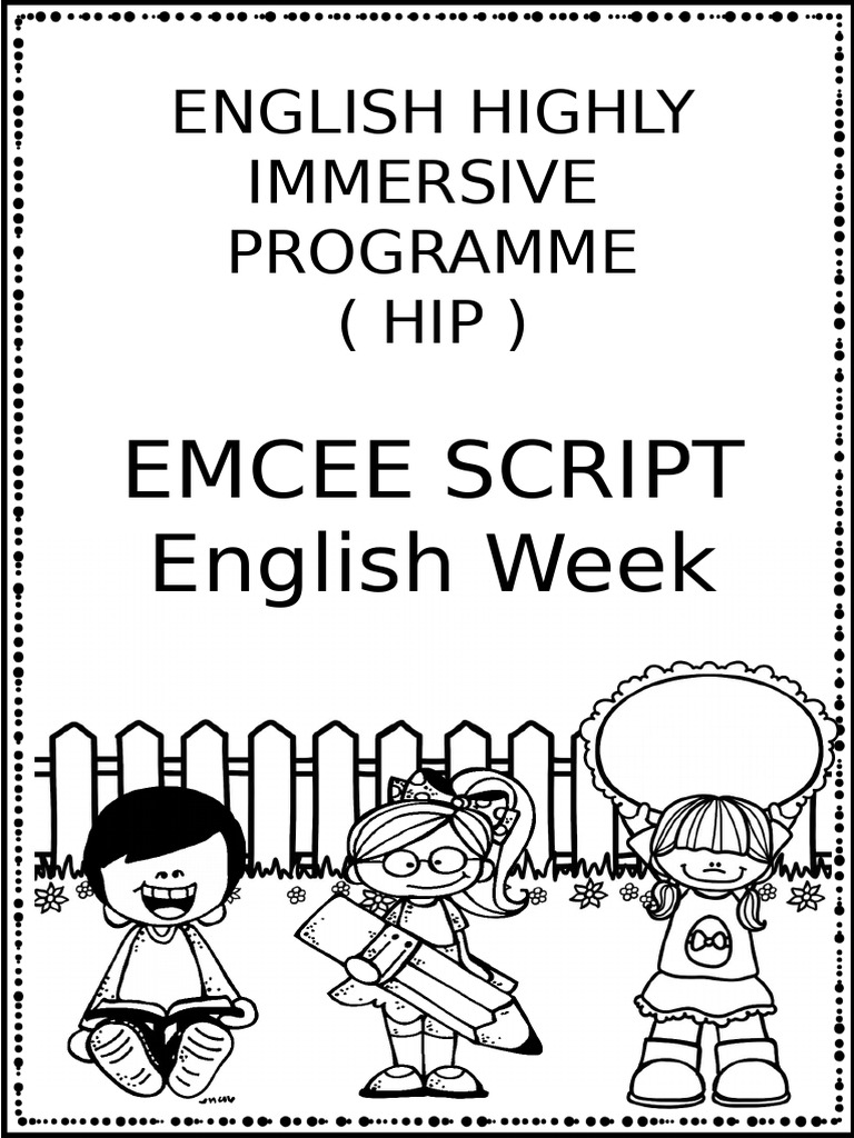 Emcee Script for English Week 2025 | PDF