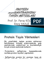 Protein Konsantrasyonu Tayin Metodları