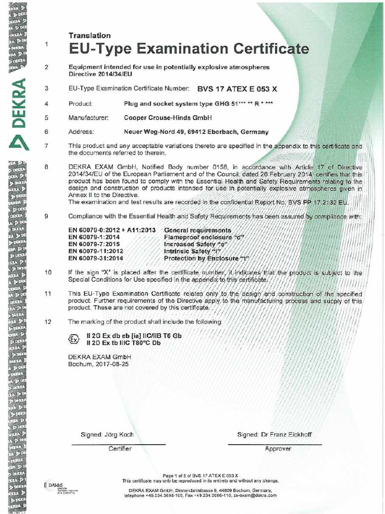 BVS 17atexe053x | PDF