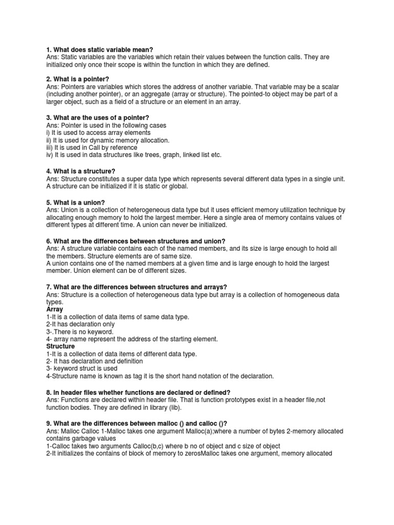 C Faqs | PDF | Pointer (Computer Programming) | Array Data Structure