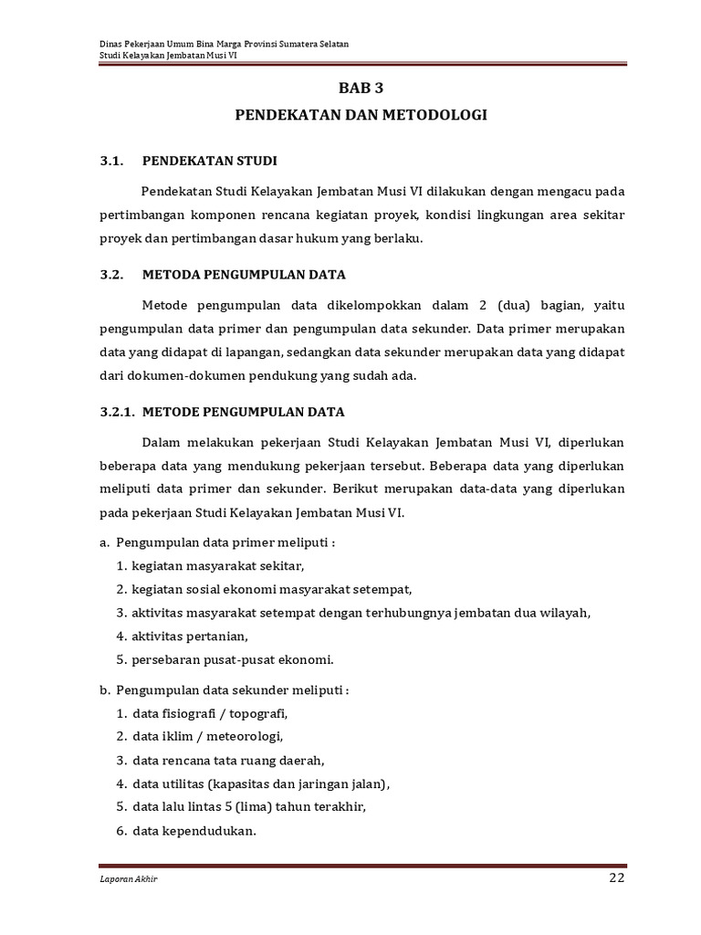 2013 FSJM VI Laporan Akhir Bab 3 | PDF