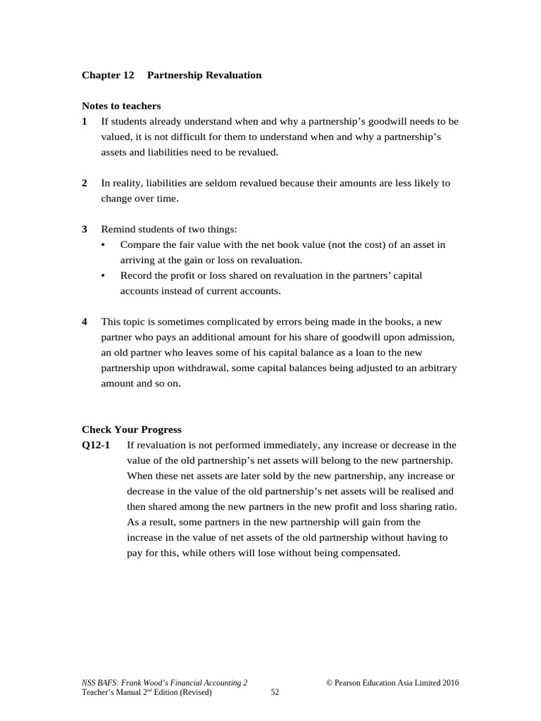 Partnership Asset Revaluation Guide | PDF | Balance Sheet | Economies