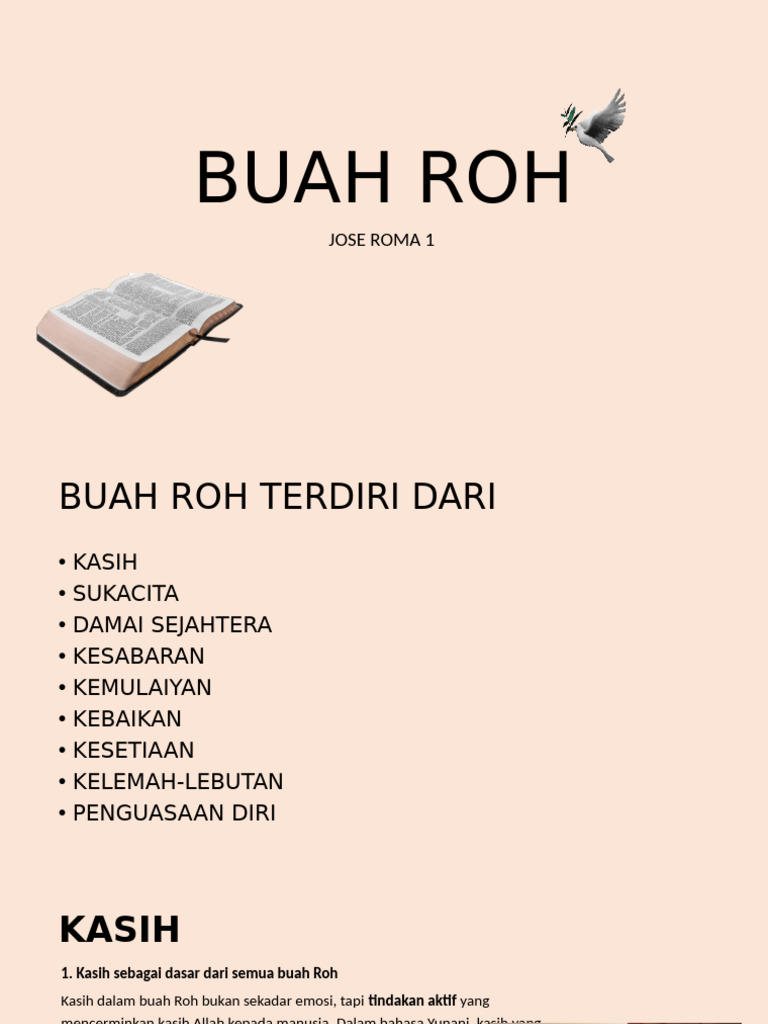 Contoh Buah Roh dalam Kehidupan Sehari-hari | PDF