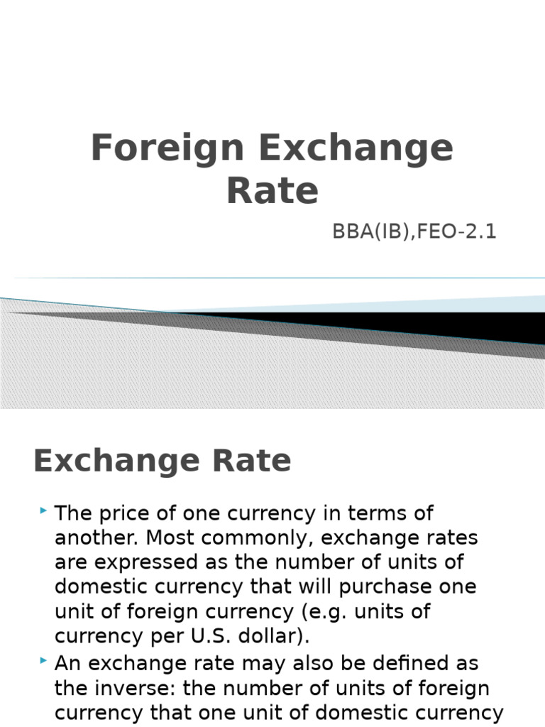 Foreign Exchange Rate2.1 | PDF | Exchange Rate | Monetary Policy