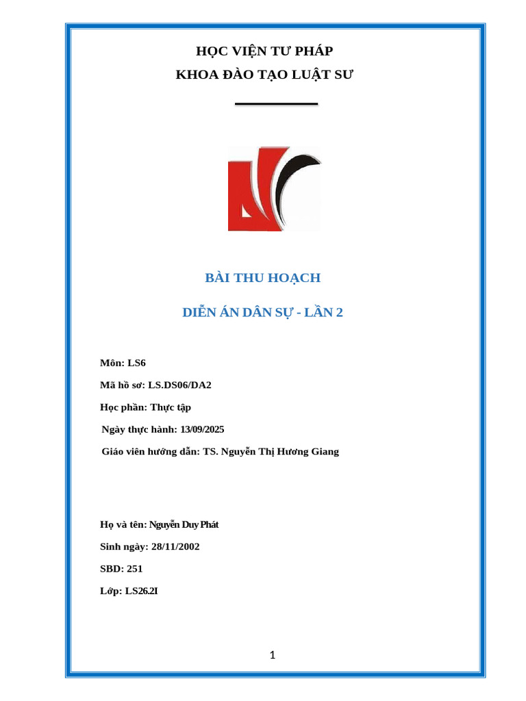 Bai Thu Hoach Lsds 06 Duy Phat | PDF