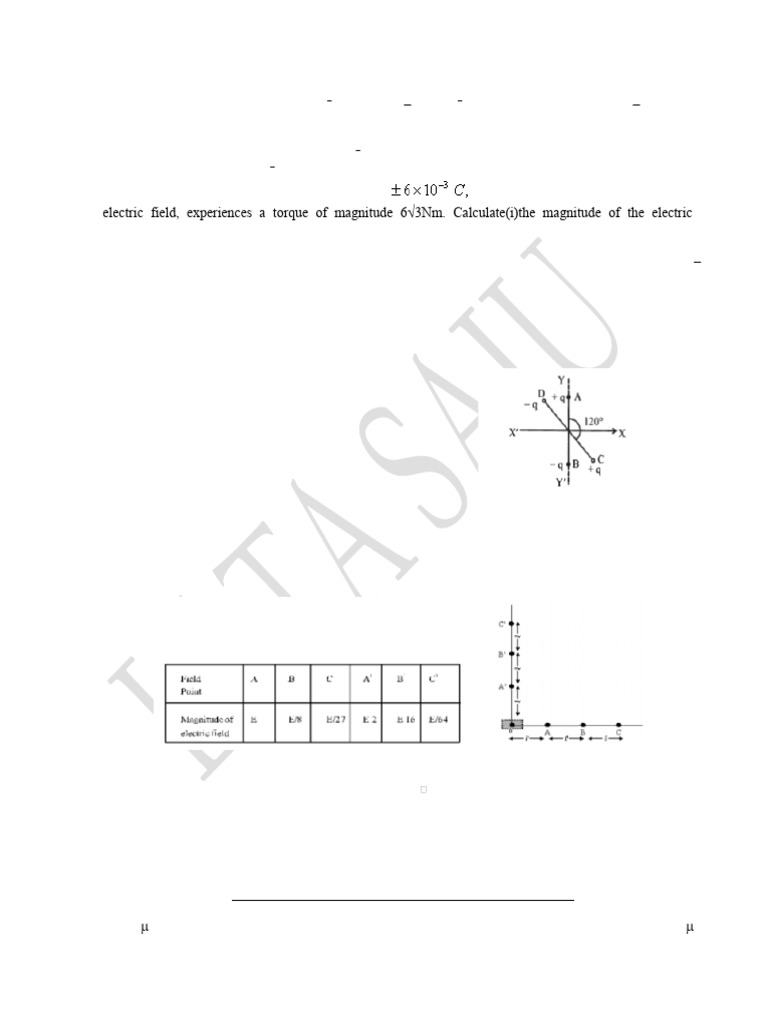 Electric Dipole and Field Calculations | PDF | Electric Field | Sphere