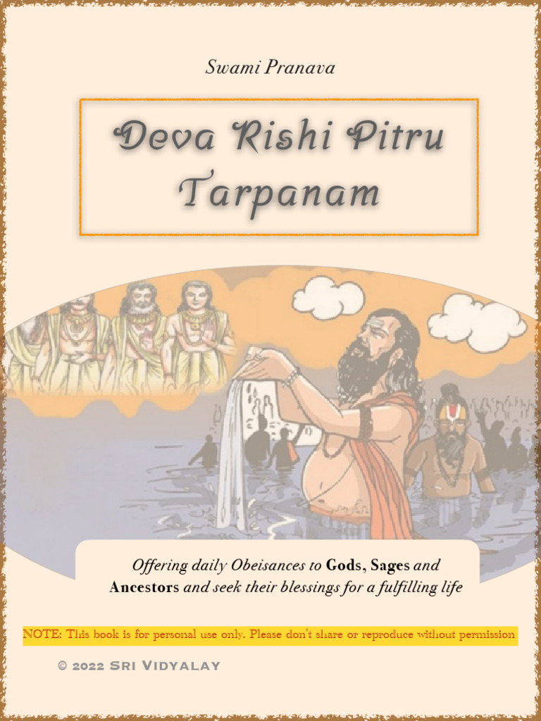 Deva Rishi Pitru Tarpanam Guide | PDF