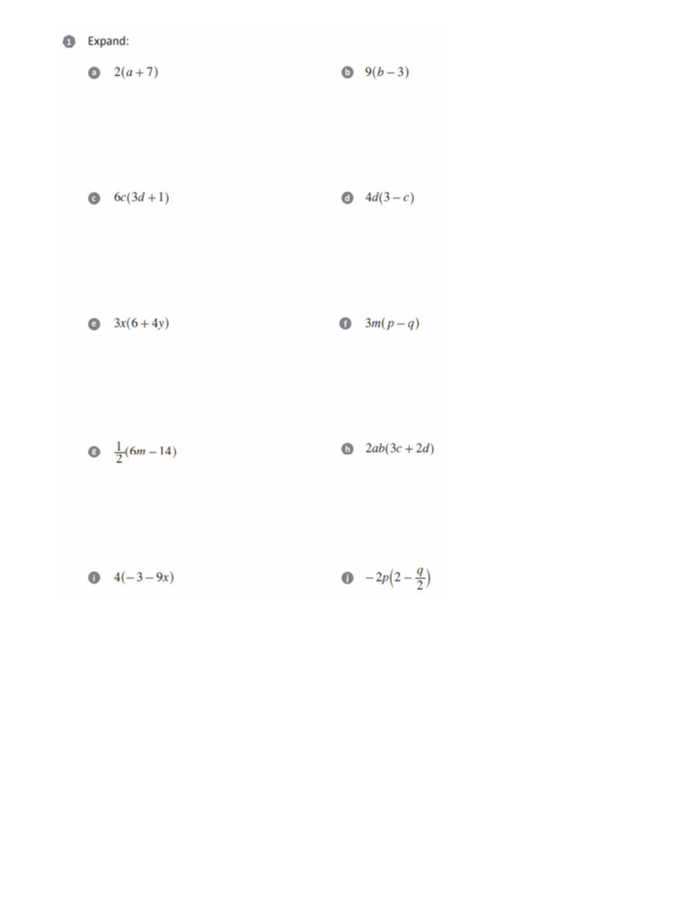 Expanding Brackets | PDF