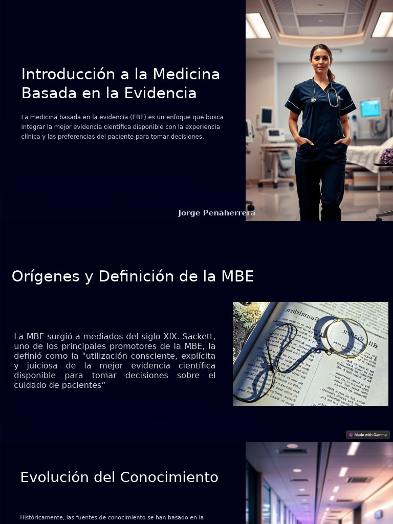 Introducción a la Medicina Basada en Evidencia | PDF | Evidencia basada ...