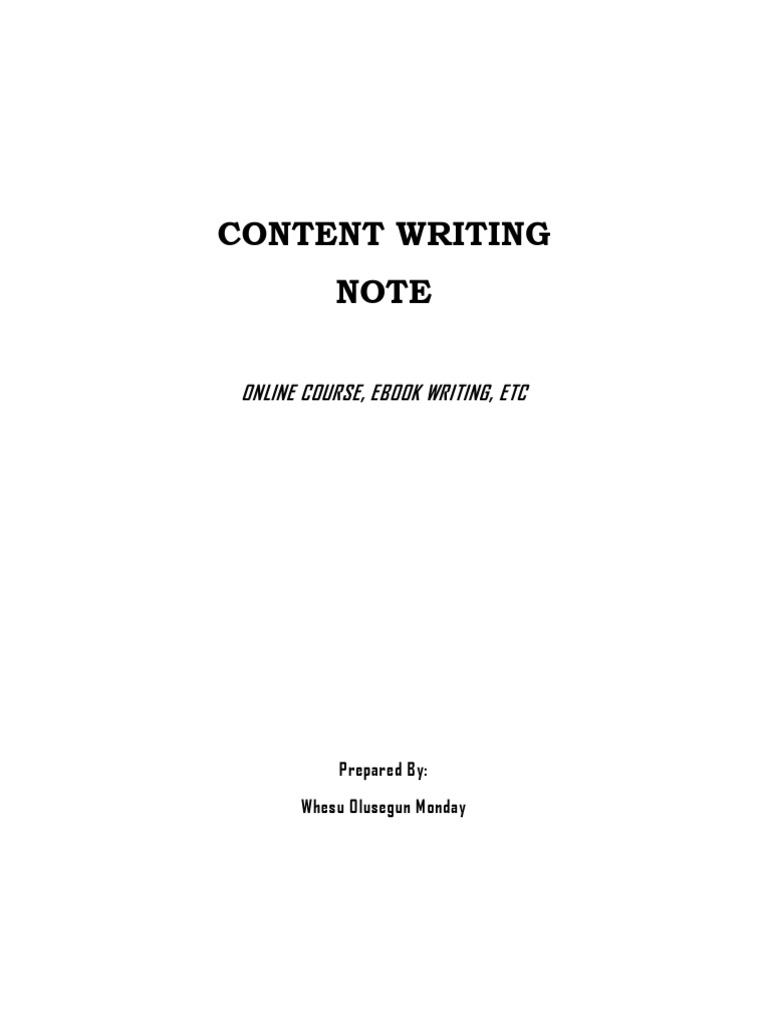 Content Writing Guide for Online Courses | PDF | Educational Technology ...