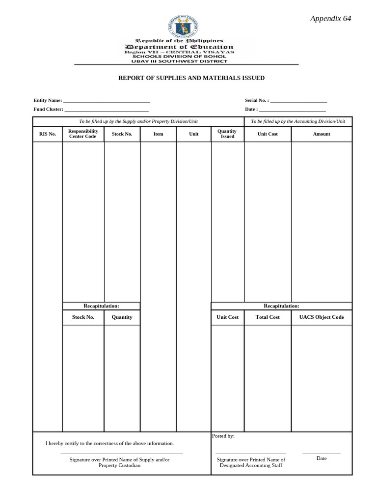 Appendix 64 RSMI | PDF