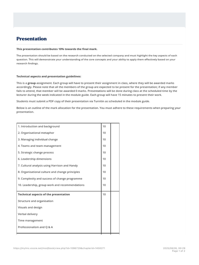 Group Presentation Guidelines and Criteria | PDF | Chess | Chess Theory
