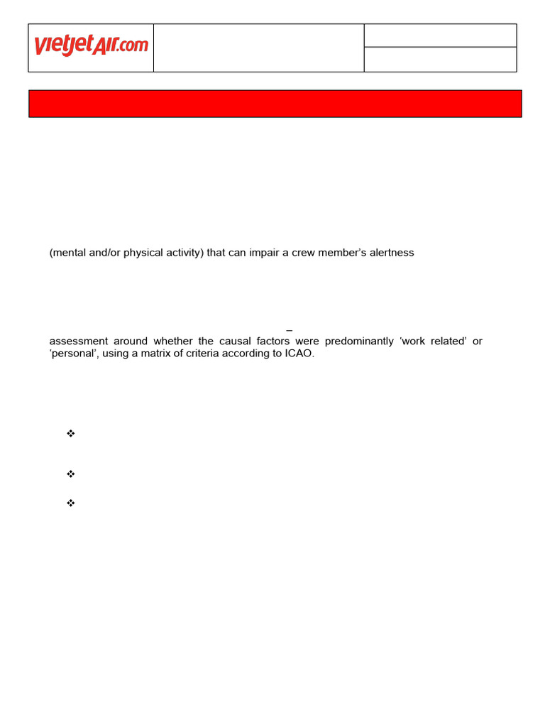 Safety Notice To Fatigue Report Handling SOP 2023 | PDF