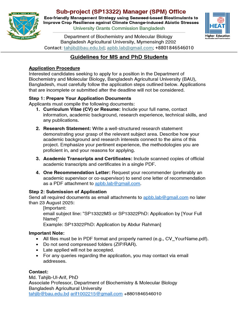 Guidelines For MS and PHD Students | PDF | Doctor Of Philosophy