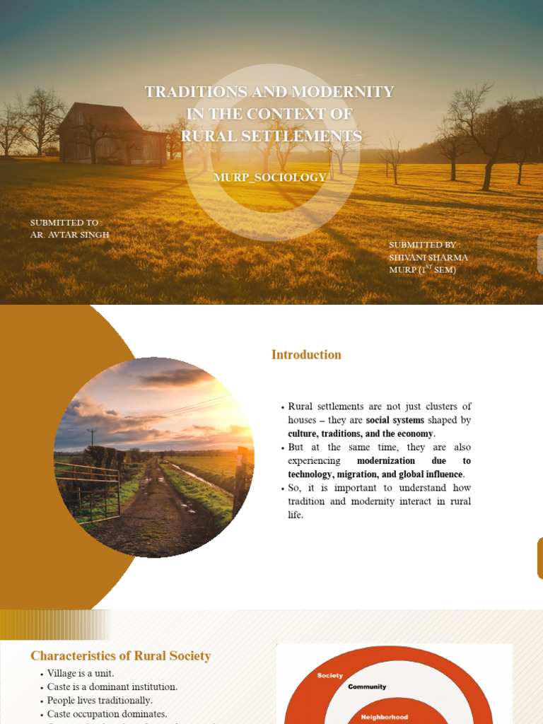 Traditions and Modernity in The Context of Rural Settlements | PDF ...