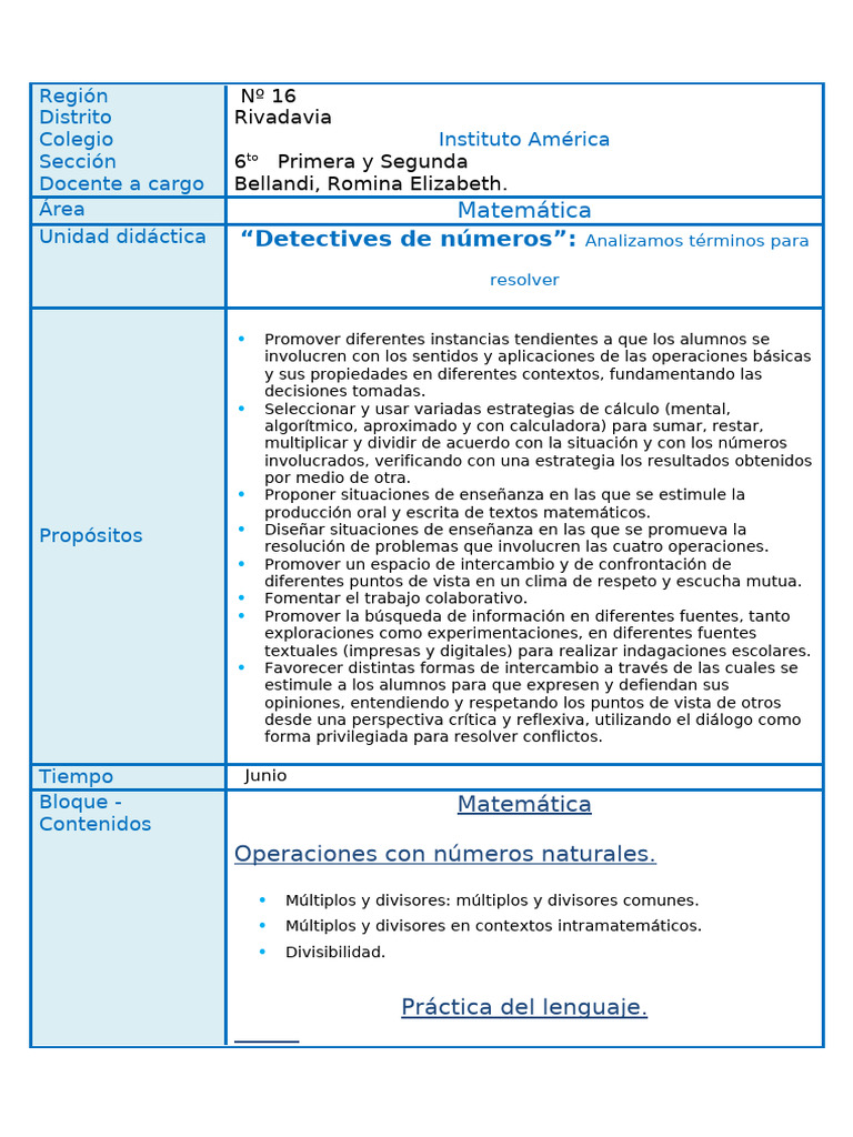 Unidad 4 Parte 1 | PDF | División (Matemáticas) | Enseñando