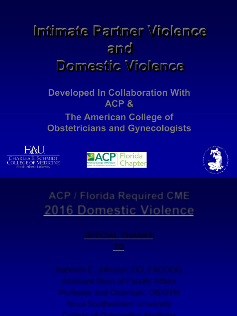 Understanding Intimate Partner Violence | PDF | Violence | Domestic ...