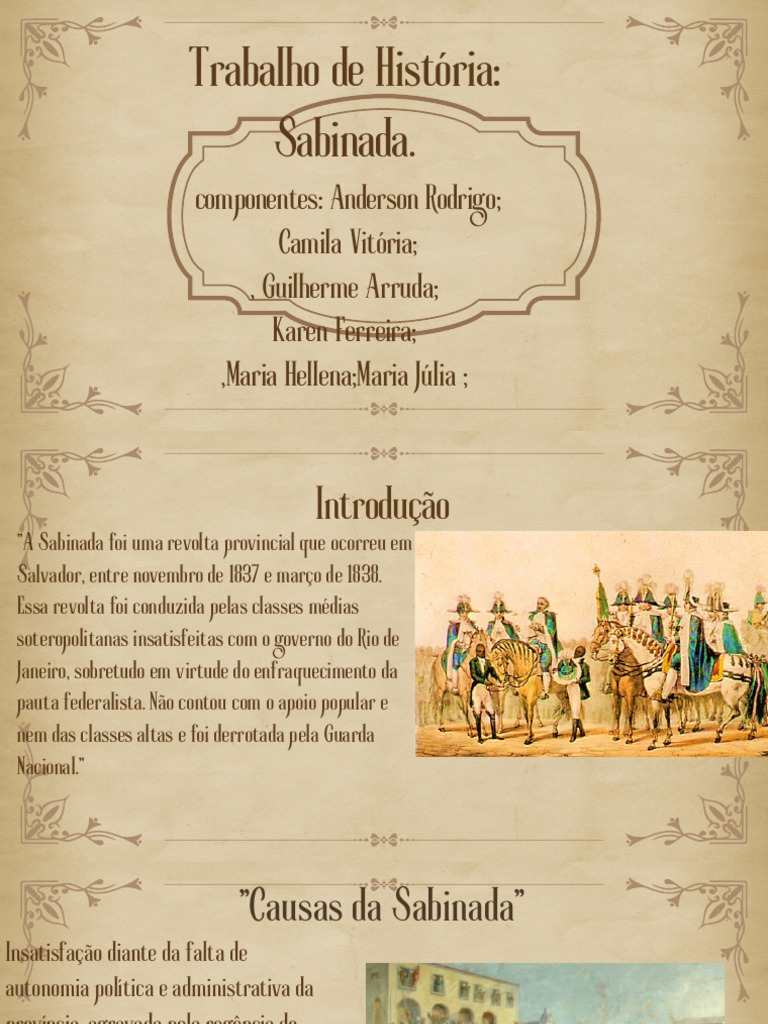 Sabinada: Revolta na Bahia (1837-1838) | PDF | América do Sul | Brasil