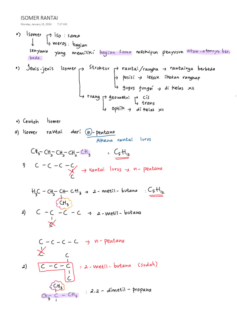 Isomer Rantai | PDF