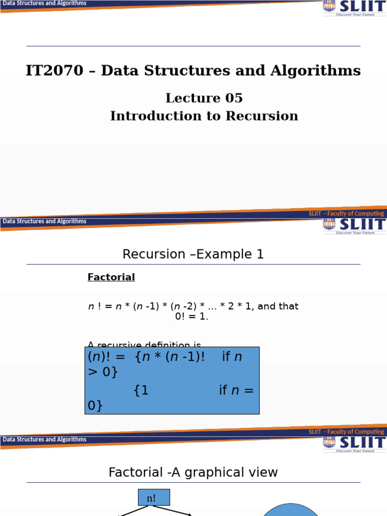 Introduction to Recursion in Algorithms | PDF | Mathematical Relations ...