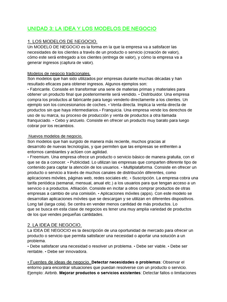 Modelos de Negocio y Creatividad Empresarial | PDF | Business | Creatividad